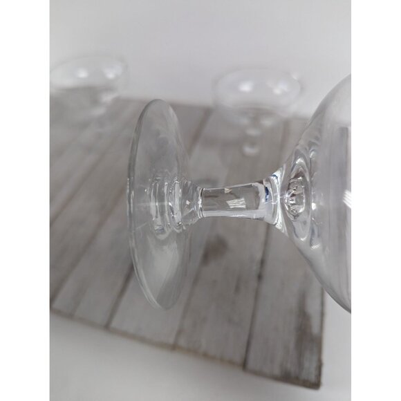 Set of 4 Sherbet Glasses Drinking Stemmed Clear Cocktail 3 1/4" - Picture 4 of 5